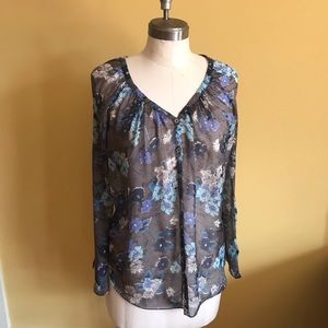 Karen Kane Silk georgette blouse
